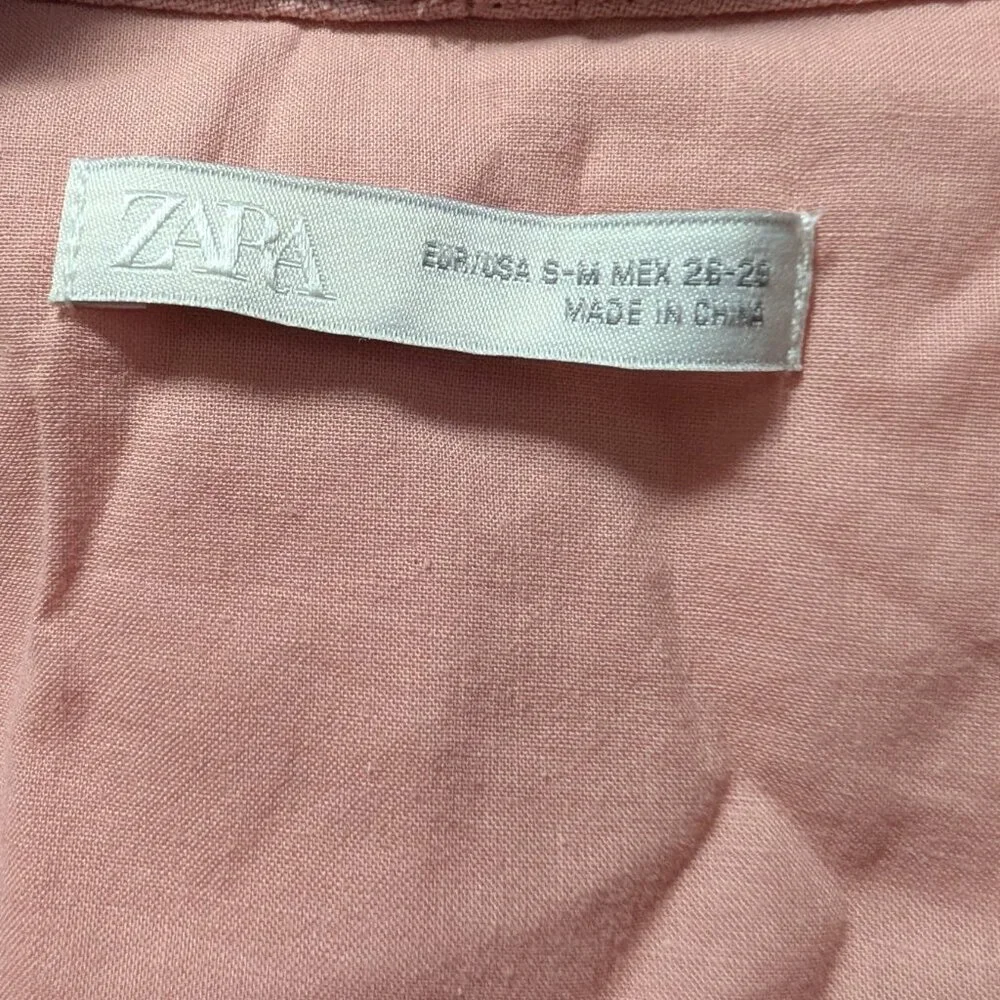 Zara KAFTAN WITH FLORAL EMBROIDERY Size S-M - Picture 6 of 7